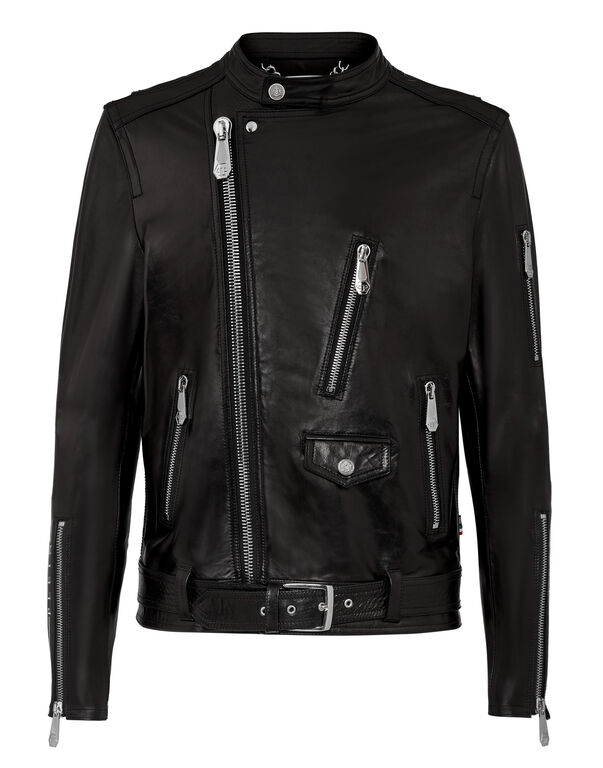 Leather Biker Zipped