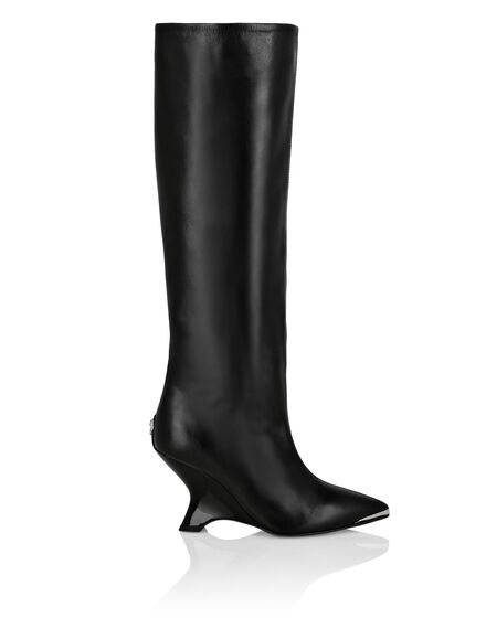 Patent Leather High Wedges Boots Patent Leather High Wedges Boots