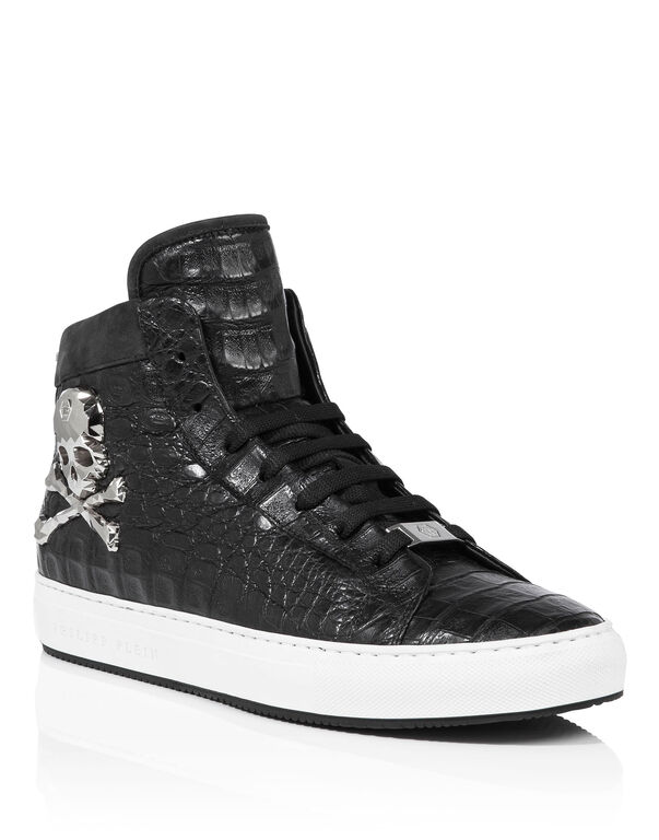 Crocodile Hi-Top Sneakers Skull