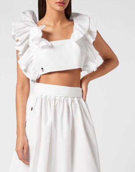 Volant Cropped Top