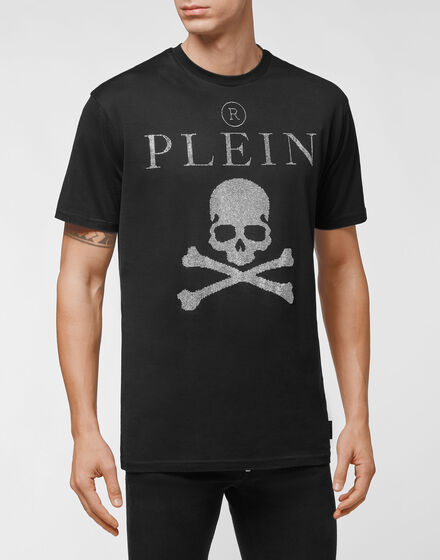 T-shirt Round Neck SS Crystal Skull with Crystals