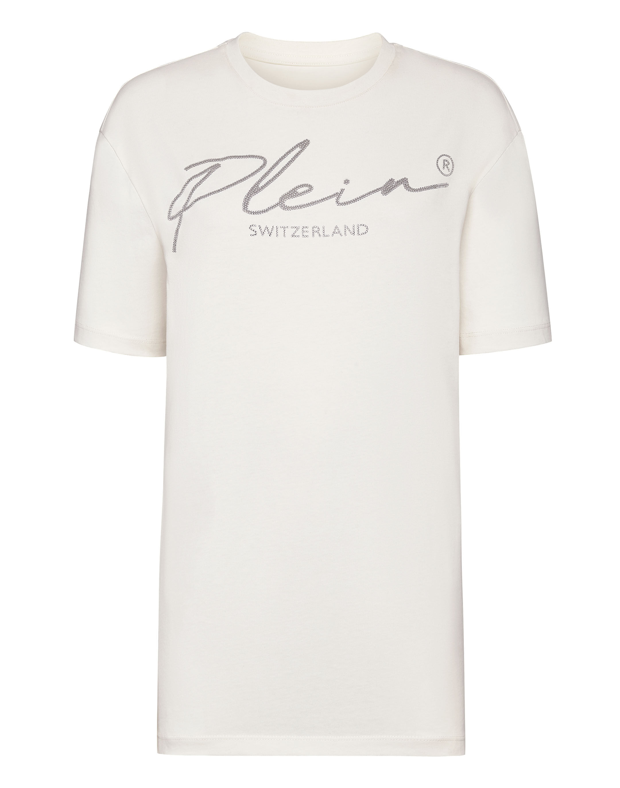 Philipp Plein Katoen Gescheurd T-shirt Met Logo in het Wit Dames Kleding voor voor Tops voor T-shirts 