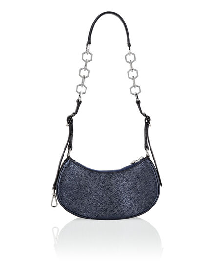 Deer Embossed Shimmer Leather Shoulder Bag Deer Embossed Shimmer Leather Shoulder Bag