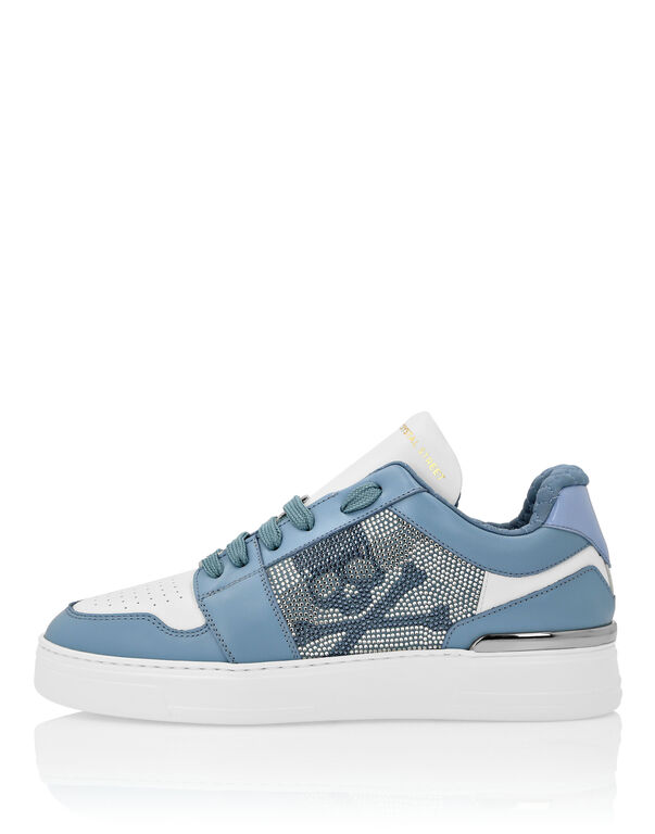 Lo-Top Crystal Leather Sneakers Skull&Bones