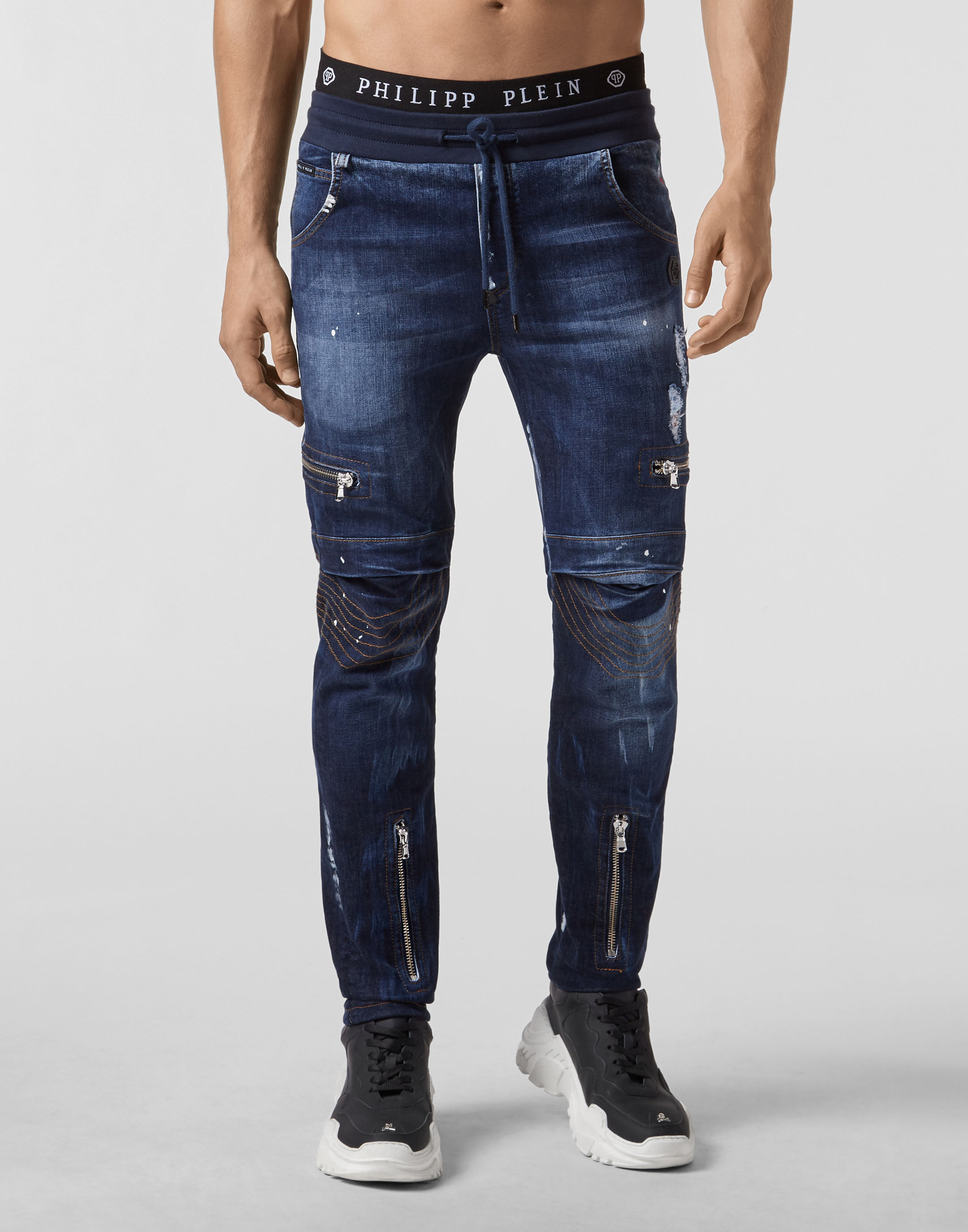 Biker clearance jogger jeans