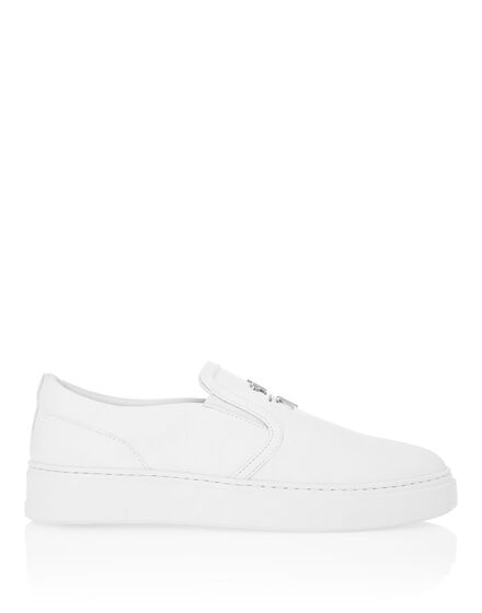 Nappa Leather Slip On Triangle Logo Nappa Leather Slip On Triangle Logo