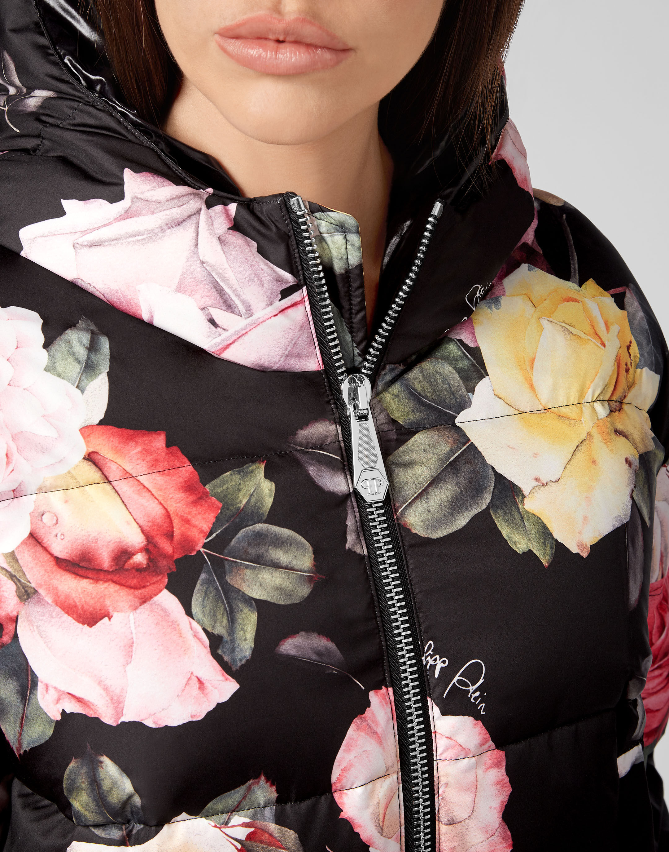 Rose puffer hotsell jacket