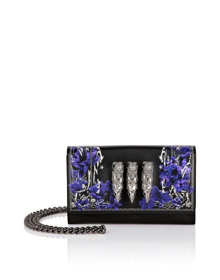 Leather Clutch Flowers