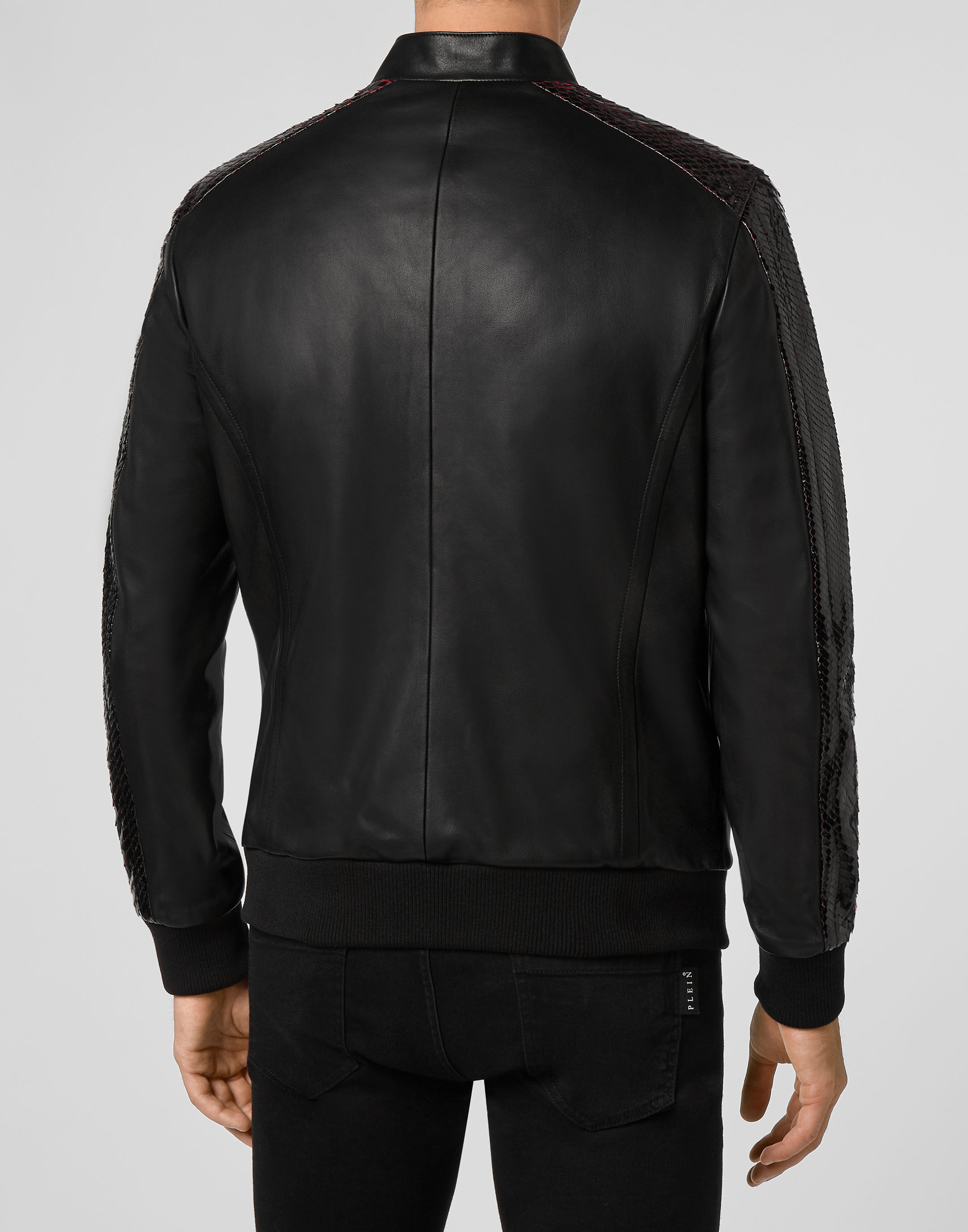 Calvin klein band hotsell collar moto jacket