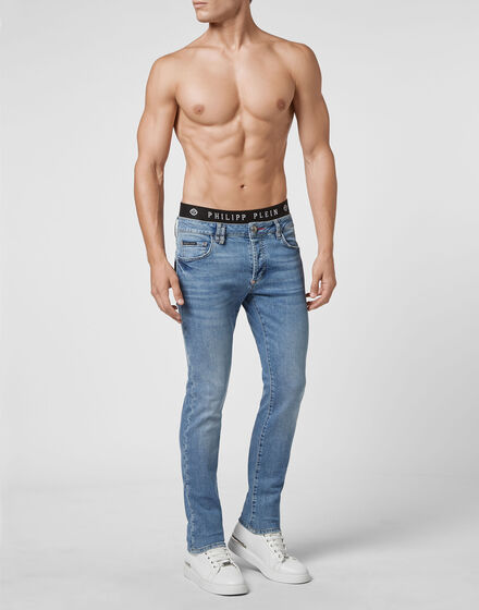 Denim Trousers Super Straight Cut Iconic Plein