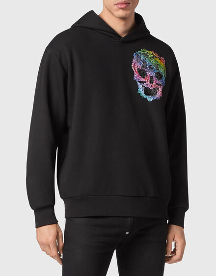 Hoodie sweatshirt Baroque Skull