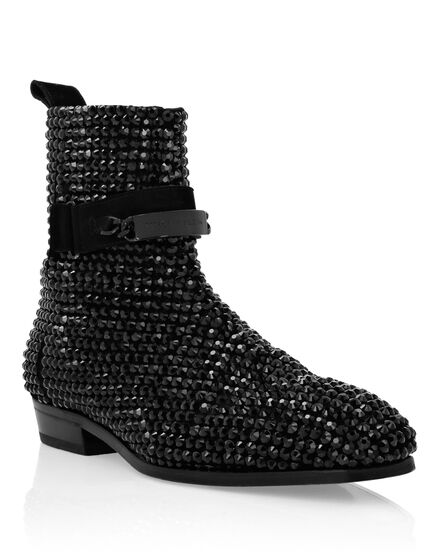 Suede Flat Boots Stones