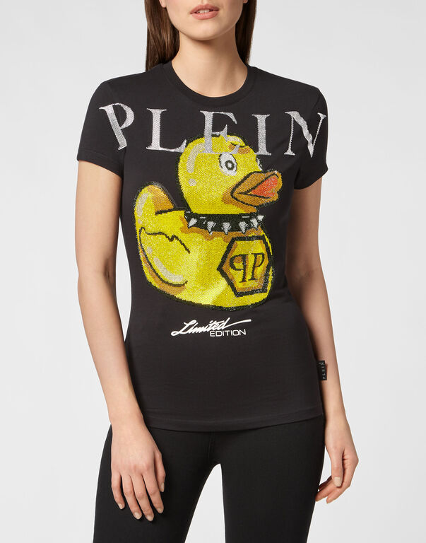 T-shirt Round Neck SS PP Duck with Crystals