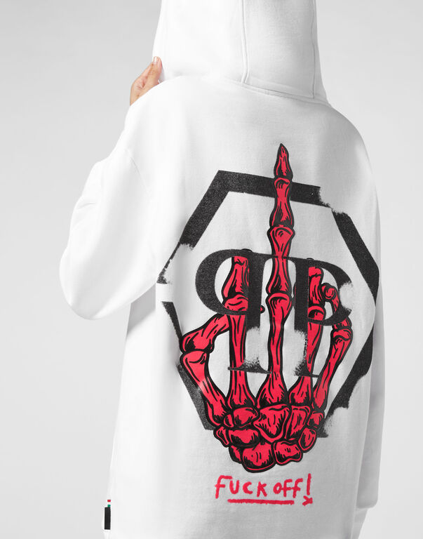 Hoodie sweatshirt print Skeleton