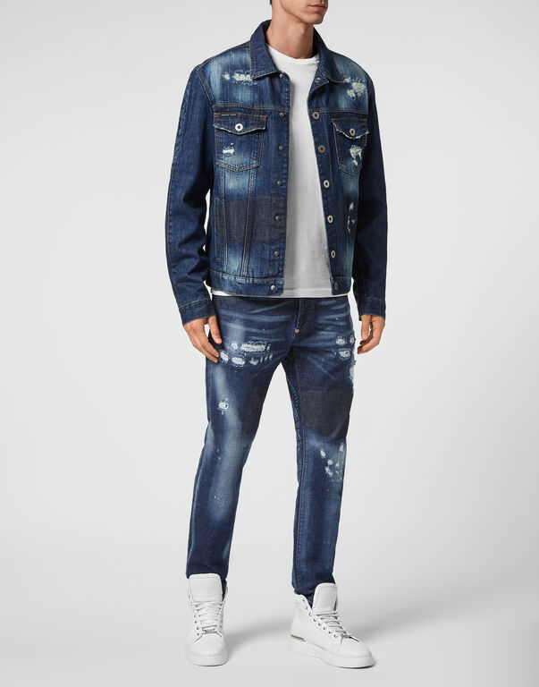 Bandana Denim Jacket Paisley