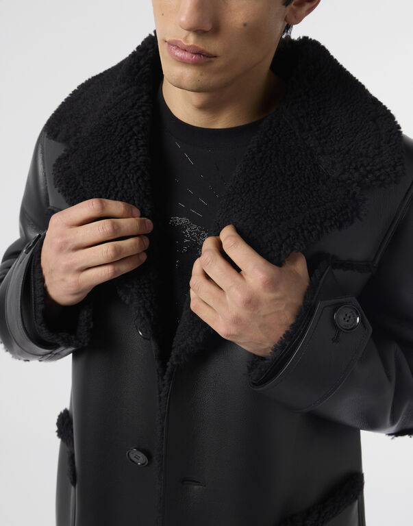 Long Eco Shearling Jacket