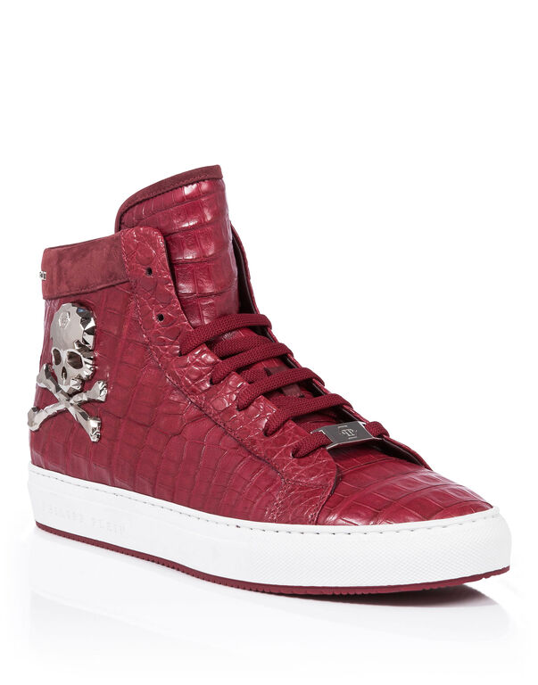 Crocodile Hi-Top Sneakers Skull