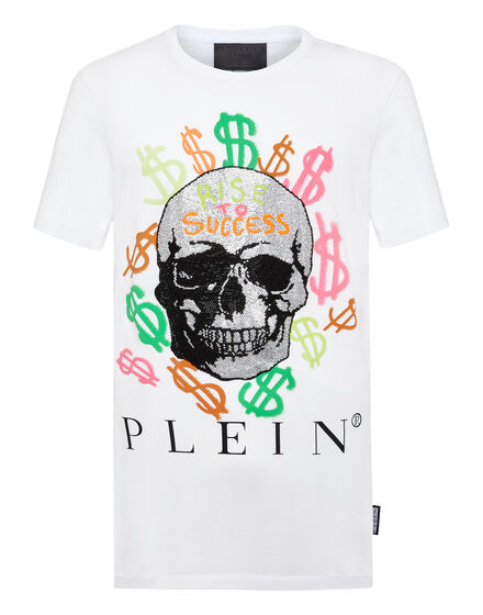 T-shirt Platinum Cut Round Neck Skull