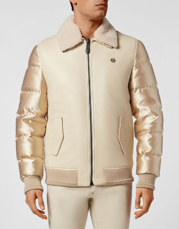 Lambskin and Nylon down Bomber Philipp Plein TM