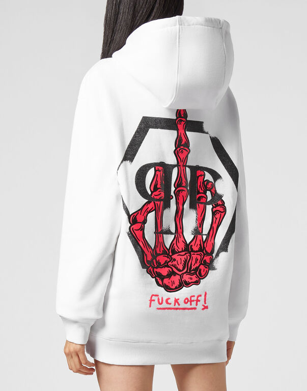 Hoodie sweatshirt print Skeleton