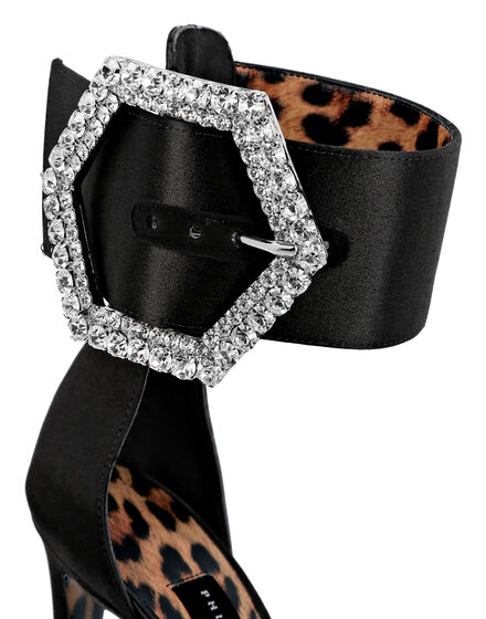Satin Open Toe Hi-Heels Iconic Plein