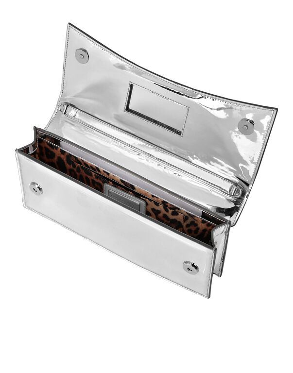 Synthetic Mirror Leather Baguette Gothic Plein