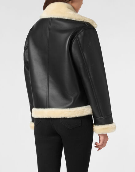 Eco Fur Aviator Coat