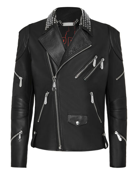Leather Biker Skull and Plein