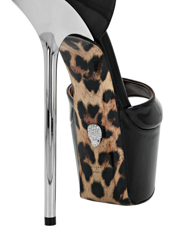 Patent Leather Platform Sandals