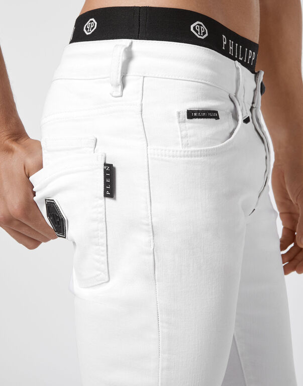 Denim Trousers Super Straight Cut Iconic Plein