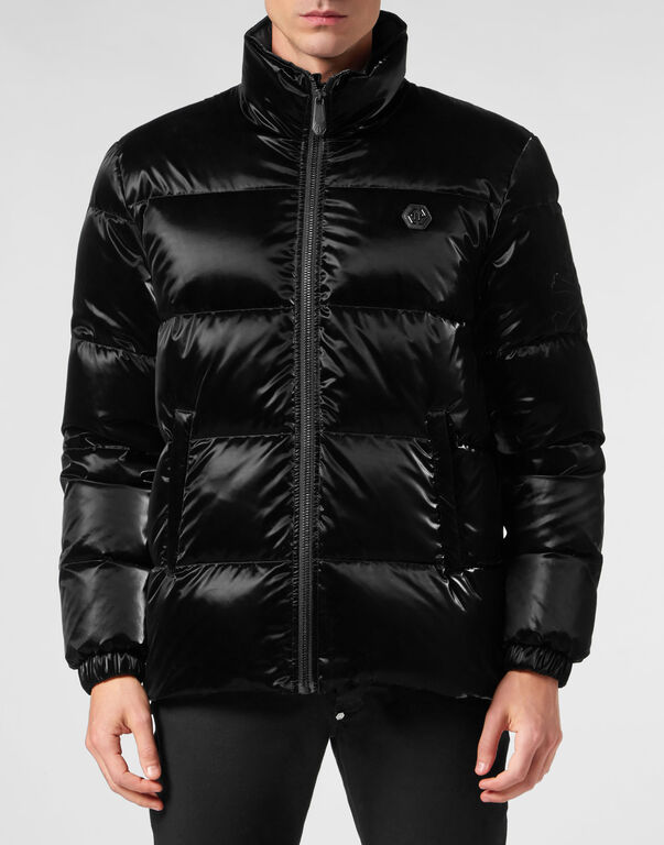 Nylon Puffer Jacket Gothic Plein