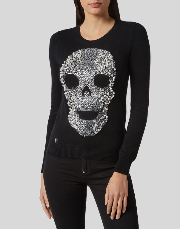 Pullover Round Neck LS Skull