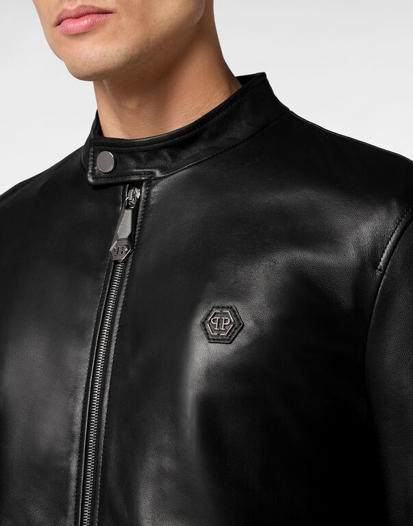 Basic Leather Moto Jacket
