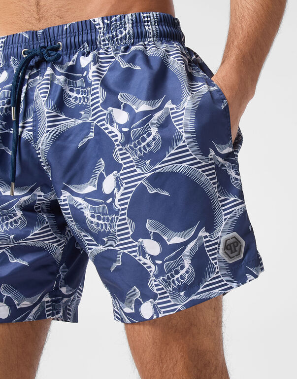 Short Swim Boxer Skull