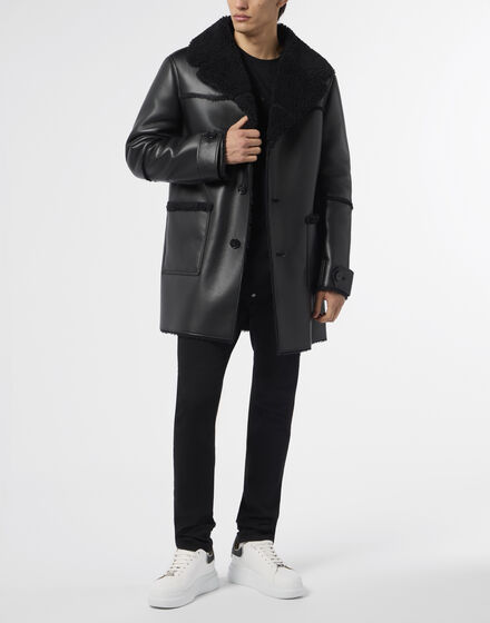 Long Eco Shearling Jacket