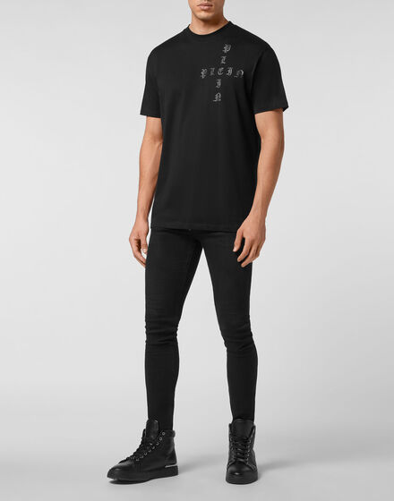 T-shirt Round Neck SS Gothic Plein with Crystals T-shirt Round Neck SS Gothic Plein with Crystals