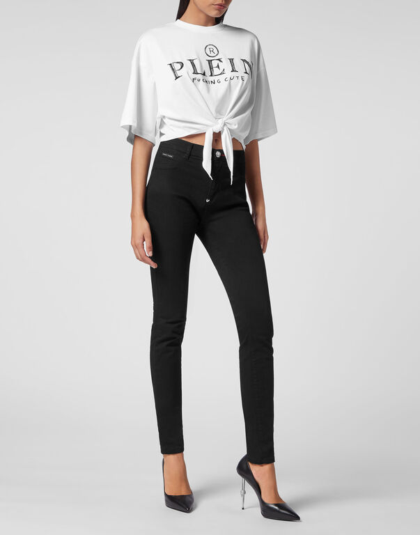 Street Crop Top SS with Crystals