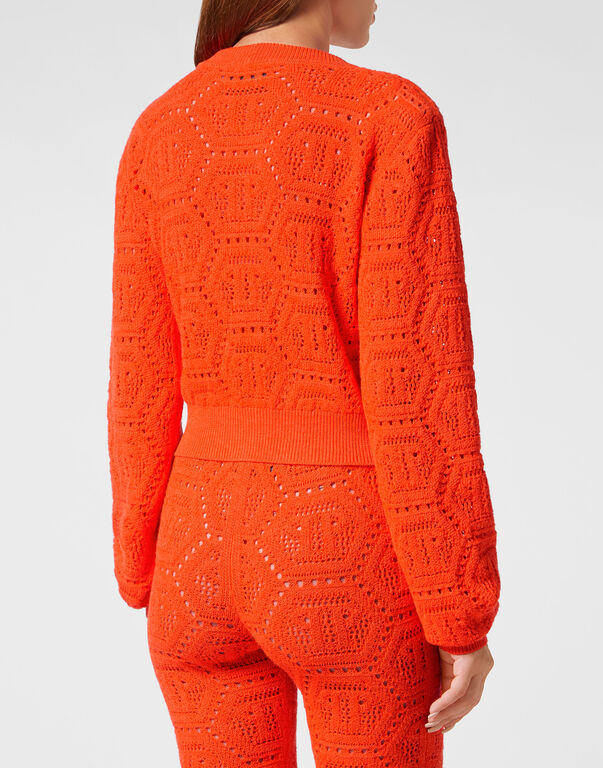 Fluo Knit Cardigan Monogram