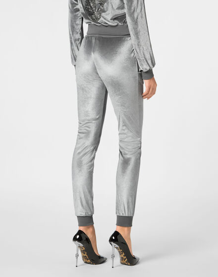 Chenille Jogging Trousers Strass Skull Chenille Jogging Trousers Strass Skull