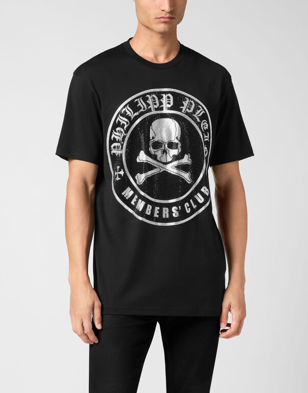 T-shirt Round Neck SS Strass Skull&Bones