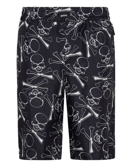 Silk Short Trousers Skull&Bones
