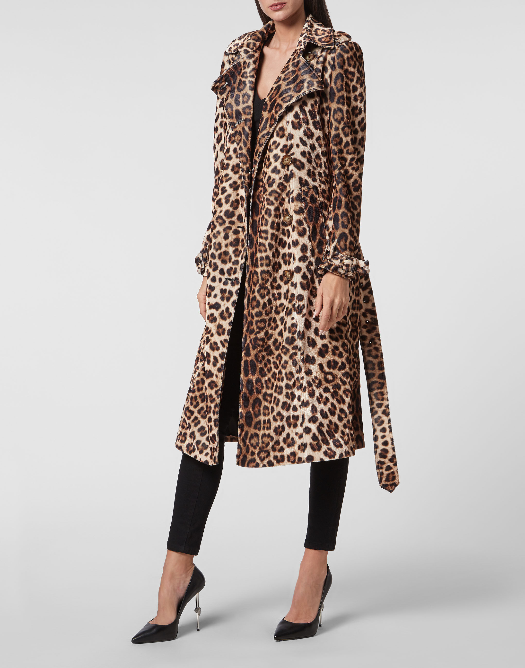 Trench sales coat leopard
