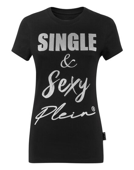 T-shirt Round Neck SS Sexy Pure Fit  with Crystals