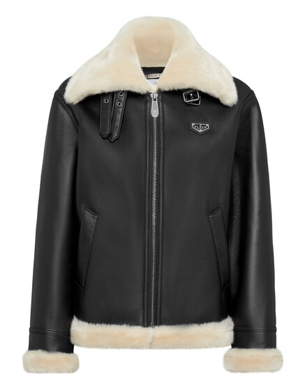 Eco Fur Aviator Coat