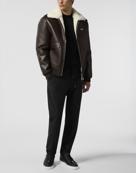 Eco Shearling Aviator Jacket