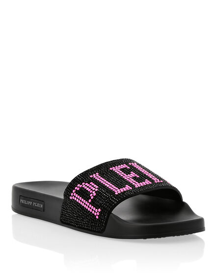 Flat gummy sandals Crystal Plein