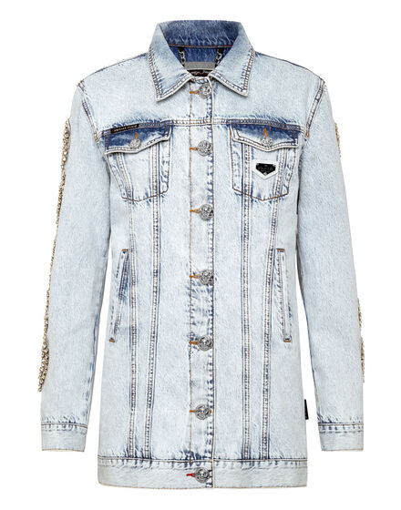 Denim Jacket Crystal Cable