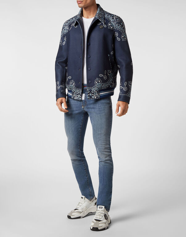 Wool Bomber Paisley Bandana