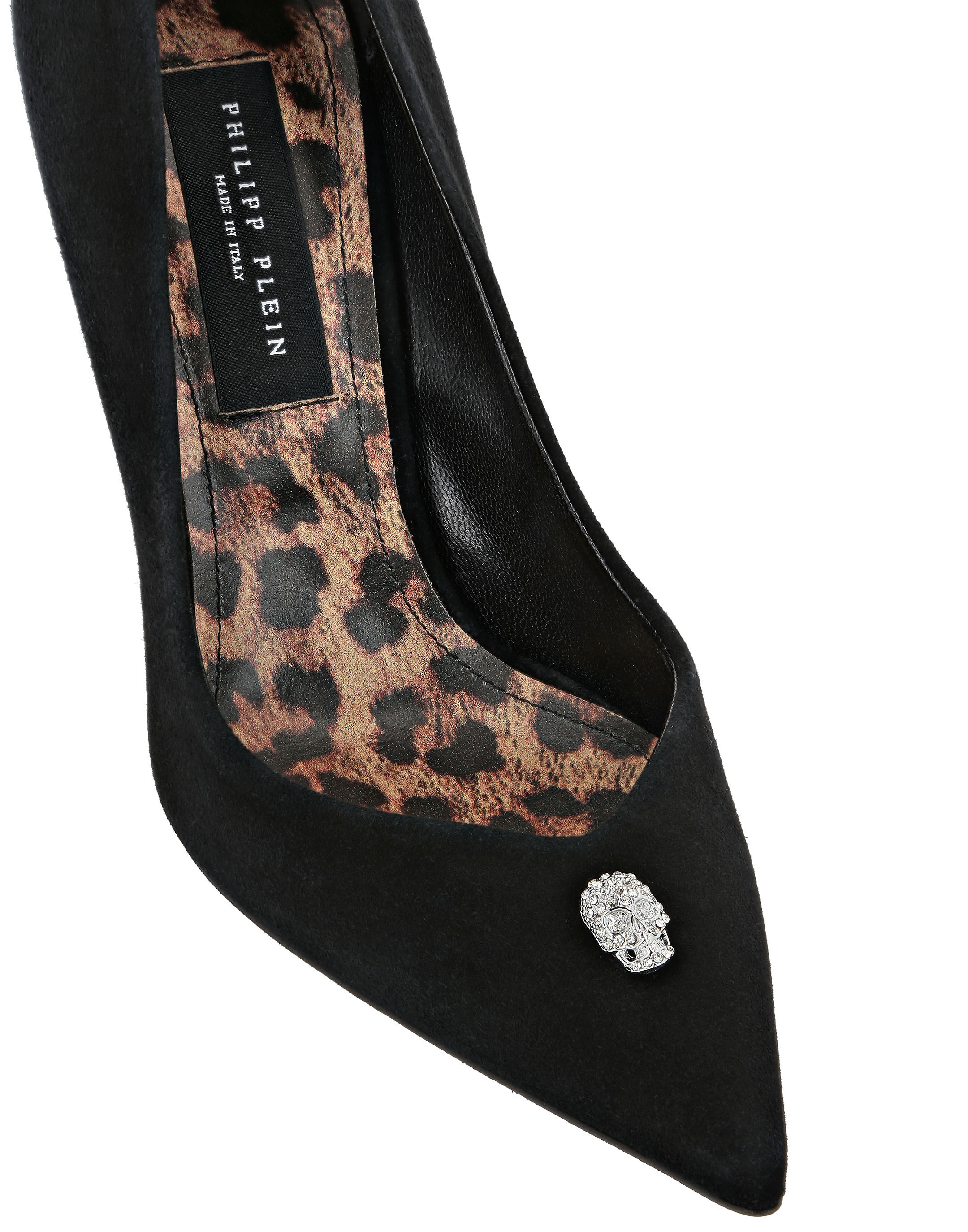 シューズ・サンダルその他 PHILIPP PLEIN Woman Pumps Black PAESWSD0672PLE010N 02 Suede Decollete Hi-Heels Crystal Skull | Philipp Plein Outlet