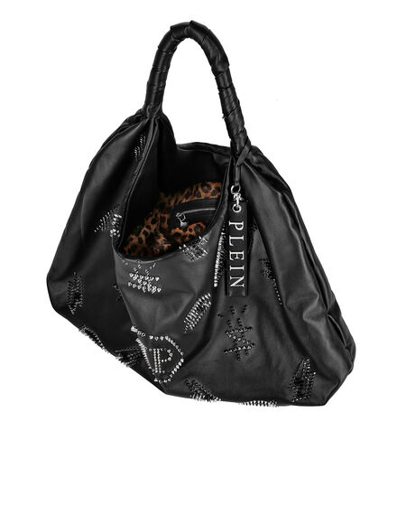 Leather Hobo Bag studs Monogram